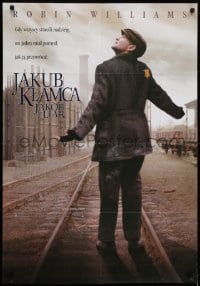 6p943 JAKOB THE LIAR Polish 27x39 2000 Robin Williams in eastern Europe Jewish ghetto during WWII!