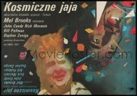 6p983 SPACEBALLS Polish 27x38 1988 Maciej Buszewicz art of John Candy & Mel Brooks!