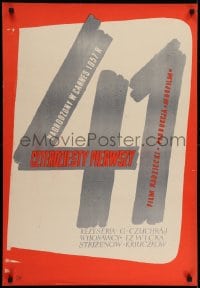 6p830 FORTY FIRST Polish 23x34 1956 Russian war thriller, completely different title art!