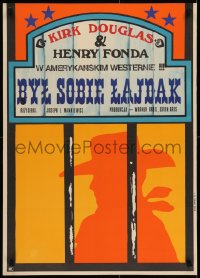 6p883 THERE WAS A CROOKED MAN Polish 23x32 1972 Kirk Douglas, Henry Fonda, Jakub Erol art!