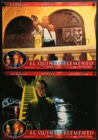 6p022 FIFTH ELEMENT group of 8 Spanish 1997 Bruce Willis, Milla Jovovich, Oldman, Luc Besson!