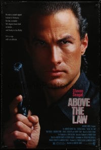 6r013 ABOVE THE LAW 1sh 1988 Sharon Stone, Pam Grier, great close-up image of Steven Seagal!
