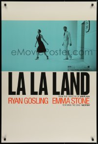 6r495 LA LA LAND teaser DS 1sh 2016 great image of Ryan Gosling & Emma Stone leaving stage door!