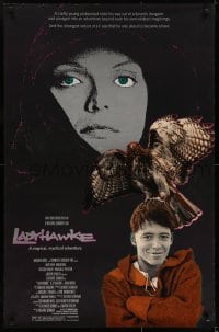 6r501 LADYHAWKE 1sh 1985 close-up of Michelle Pfeiffer & young Matthew Broderick!