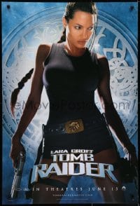6r506 LARA CROFT TOMB RAIDER teaser DS 1sh 2001 sexy Angelina Jolie, from popular video game!