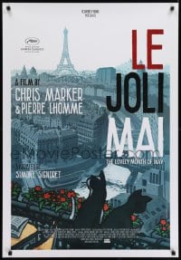 6r516 LE JOLI MAI 1sh R2013 Chris Marker, great artwork of Paris & cats by Jean-Philippe Stassen!