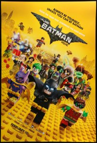 6r520 LEGO BATMAN MOVIE teaser DS 1sh 2017 always be yourself, unless you can be Batman, February!