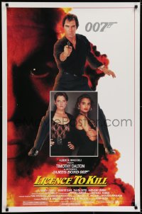 6r526 LICENCE TO KILL 1sh 1989 Timothy Dalton as James Bond, sexy Carey Lowell & Talisa Soto!