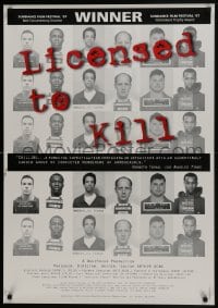 6r528 LICENSED TO KILL 26x37 1sh 1997 killers of homosexuals, creepy mugshot images!