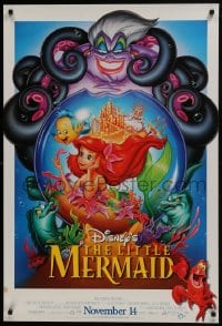 6r536 LITTLE MERMAID advance DS 1sh R1997 Bill Morrison art of Ariel & cast, Disney underwater cartoon!