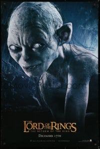 6r548 LORD OF THE RINGS: THE RETURN OF THE KING teaser DS 1sh 2003 CGI Andy Serkis as Gollum!