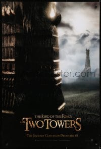 6r552 LORD OF THE RINGS: THE TWO TOWERS teaser DS 1sh 2002 Peter Jackson & J.R.R. Tolkien epic!