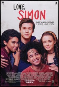 6r557 LOVE, SIMON style B advance DS 1sh 2018 Robinson in title role is done keeping story straight!