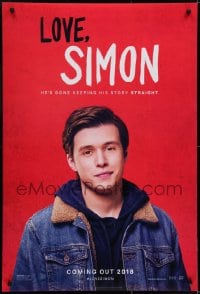 6r556 LOVE, SIMON style A teaser DS 1sh 2018 Robinson in title role is done keeping story straight!