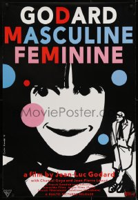 6r583 MASCULINE-FEMININE 1sh R2005 Jean-Luc Godard's Masculin, Feminin: 15 Faits Precis, Kimura art!