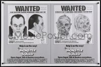 6r615 MONSTER SQUAD advance 1sh 1987 wacky wanted poster mugshot images of Dracula & the Mummy!