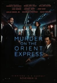 6r634 MURDER ON THE ORIENT EXPRESS style B teaser DS 1sh 2017 Branagh, huge cast, Agatha Christie!