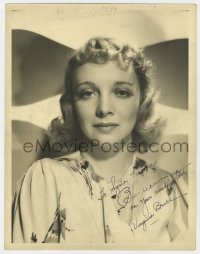 6s092 VIRGINIA BRUCE signed deluxe 10x13 still 1930s great MGM studio portrait by Ted Allan!