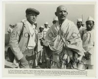 6s180 BEN KINGSLEY signed 8x9.75 still 1982 as the great Mahatma with Martin Sheen from Gandhi!