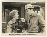 6s187 BEVERLY ROBERTS signed 8x10 still 1937 c/u with George Brent in God's Country and The Woman!