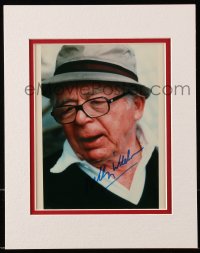 6s112 BILLY WILDER signed color 7.5x9.5 REPRO still in 11x14 display 1990s ready to frame!