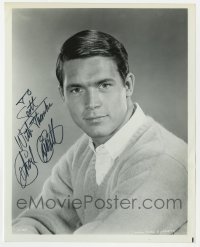 6s208 CHAD EVERETT signed 8x10.25 still 1960s head & shoulders portrait of the handsome actor!