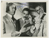 6s709 CHRISTOPHER PLUMMER signed 7x9 REPRO still 1980s with Caine & Connery in The Man Who Would Be King!