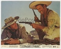 6s264 ELI WALLACH signed 8x10 mini LC #8 1966 with Clint Eastwood in The Good The Bad & The Ugly!