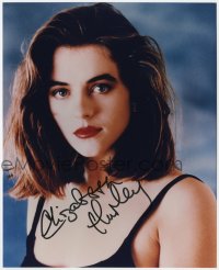 6s747 ELIZABETH HURLEY signed color 8x9.75 REPRO still 1980s great c/u of the sexy British actress!