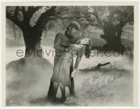 6s274 EVELYN ANKERS signed 8x10 still 1941 best image held by the monster in The Wolf Man!