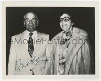 6s761 FRANK CAPRA signed 8x10 REPRO still 1980s smiling with his wife Lou long after he retired!
