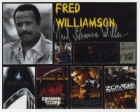 6s766 FRED WILLIAMSON signed color 8x10 REPRO still 2000s cool montage of movies he appeared in!