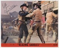 6s289 GENE WILDER signed 8x10 mini LC #5 1974 close up with Cleavon Little in Blazing Saddles!
