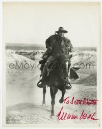 6s305 GREGORY PECK signed 8x10.25 still 1968 great image on horseback in The Stalking Moon!