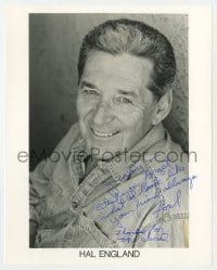 6s623 HAL ENGLAND signed 8x10.25 publicity still 1980s smiling portrait late in his career!