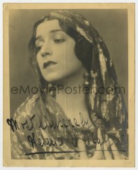 6s315 HELENA D'ALGY signed deluxe 8x10 still 1920s head & shoulders portrait of the actress!