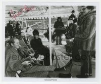 6s318 HERBERT ROSS signed 8x10 still 1976 candid on the set of The Seven-Per-Cent Solution!