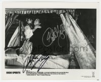 6s319 HIGH SPIRITS signed 8.25x10 still 1988 by BOTH Peter Gallagher AND Jennifer Tilly!