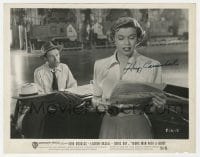 6s320 HOAGY CARMICHAEL signed 8x10.25 still 1950 at piano by Doris Day in Young Man with a Horn!