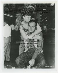 6s794 IRIS ADRIAN signed 8x10 REPRO still 1980s great image kissing Bob Hope from The Paleface!