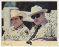 6s335 JACKIE GLEASON signed 8x10 mini LC 1980s c/u with Mike Henry in Smokey and the Bandit II!