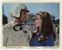 6s355 JESSICA WALTER signed color 8x10 still #5 1967 close up with James Garner from Grand Prix!