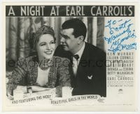 6s837 KEN MURRAY signed 8x10 REPRO still 1980s on a lobby card image from A Night at Earl Carroll's!
