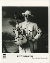 6s643 LEON REDBONE signed 8x10 music publicity still 1980s portrait of the musician by Nancy DePra!
