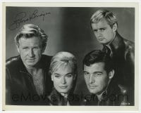 6s412 LLOYD BRIDGES signed 8x10 still 1966 with his co-stars from Around the World Under the Sea!