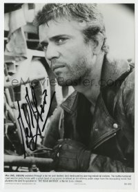 6s444 MEL GIBSON signed 7x9.75 still 1982 head & shoulders close up from Mad Max 2 The Road Warrior!