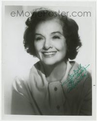 6s649 MYRNA LOY signed 8x10.25 publicity still 1980s smiling portrait late in her career!