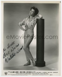 6s461 NATALIE WOOD signed 8x10.25 still 1960 full-length posed portrait from Cash McCall!
