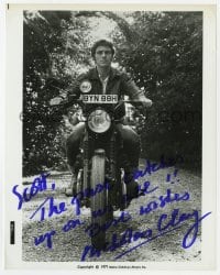 6s464 NICHOLAS CLAY signed 8x10.25 still 1971 c/u in The Night Digger, long inscription on back!
