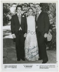 6s467 NINA VAN PALLANDT signed 8x10 still 1978 with Desi Arnaz Jr. & Vittorio Gassman in A Wedding!